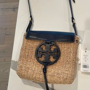 Authentic Tory Burch small straw bag with tags and original dust bag